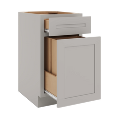 CNC Luxor 5-Piece Misty Grey 18" W Waste Basket Cabinet