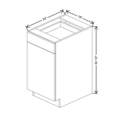 CNC Classic Milano Pine 18" W Double Waste Basket Cabinet