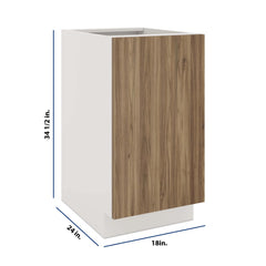 Modernform Cabinet Walnut 18" W X 34 1/2" H X 24" D Base Cabinet Waste Bin