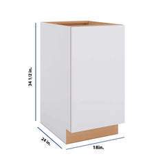 Modernform Cabinet Matte White 18" W X 34 1/2" H X 24" D Base Cabinet Waste Bin