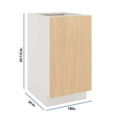 Modernform Cabinet Natural Oak 18" W X 34 1/2" H X 24" D Base Cabinet Waste Bin