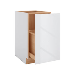 Modernform Cabinet Gloss White 18" W X 34 1/2" H X 24" D Base Cabinet Waste Bin