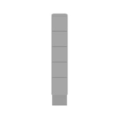 J&K Castle Grey S5 Spice Drawer Base - 6" W