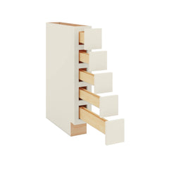 Modernform Cabinet Slim Dove White 06" W X 34 1/2" H X 24" D Base Drawer w/Spice Rack