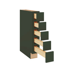 Modernform Cabinet Slim Sage Green 06" W X 34 1/2" H X 24" D Base Drawer w/Spice Rack