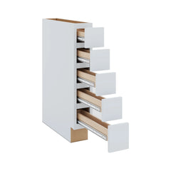 J&K White Shaker S8 Spice Drawer Base - 6" W