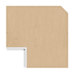 CNC Luxor White 33" W Carousel Corner Base Cabinet