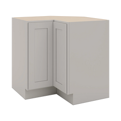CNC Luxor Misty Grey 36" W Lazy Susan Corner Base Cabinet