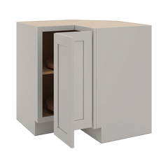CNC Luxor Misty Grey 36" W Lazy Susan Corner Base Cabinet