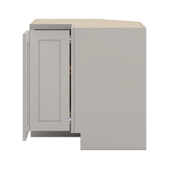 CNC Luxor Misty Grey 36" W Lazy Susan Corner Base Cabinet