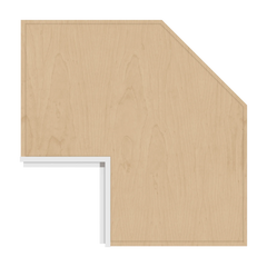 CNC Luxor White 36" W Lazy Susan Corner Base Cabinet
