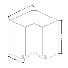 CNC Luxor 5-Piece Harvest 36" W Carousel Corner Base Cabinet
