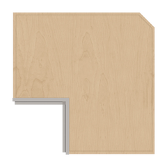 CNC Luxor Misty Grey 36" W Carousel Corner Base Cabinet
