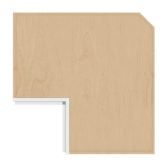 CNC Luxor White 36" W Carousel Corner Base Cabinet