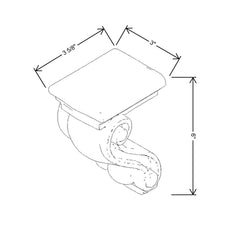 CNC Concord Richmond White 3" W X 6" H X 3 5/8" D Corbel