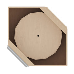 J&K Castle Grey S5 Base Corner Diagonal w/With Round Lazy-Susan Tray - 36"W