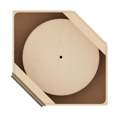 J&K Hazel H8 Base Corner Diagonal w/With Round Lazy-Susan Tray - 36"W