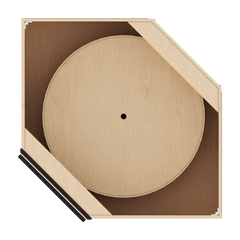 J&K Espresso K8 Base Corner Diagonal w/With Round Lazy-Susan Tray - 36"W