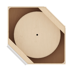 J&K Pure B5 Base Corner Diagonal w/With Round Lazy-Susan Tray - 36"W