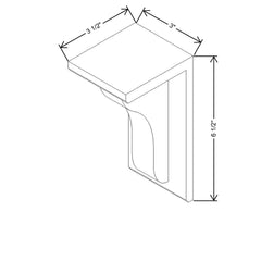 CNC Luxor Harvest 3" W X 6 1/2"  H X 3 1/2" D Corbel