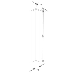 Fabuwood Ovela Catalina Ida 2 3" W X 30" H Corner Wall Filler