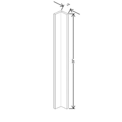 Fabuwood Ovela Catalina Ice Cream 1 3" W x 39" H Corner Wall Filler