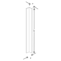 Fabuwood Ovela Catalina Rosales 1 3" W X 42" H Corner Wall Filler