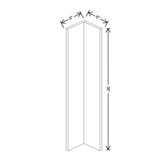 Fabuwood Ovela Catalina Frappe 1 6" W X 36" H Corner Wall Filler