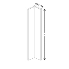 Fabuwood Ovela Catalina Bianco Gloss 6" W x 39" H Corner Wall Filler