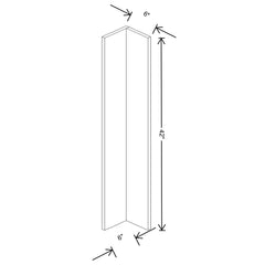 Fabuwood Ovela Catalina Rosales 1 6" W X 42" H Corner Wall Filler