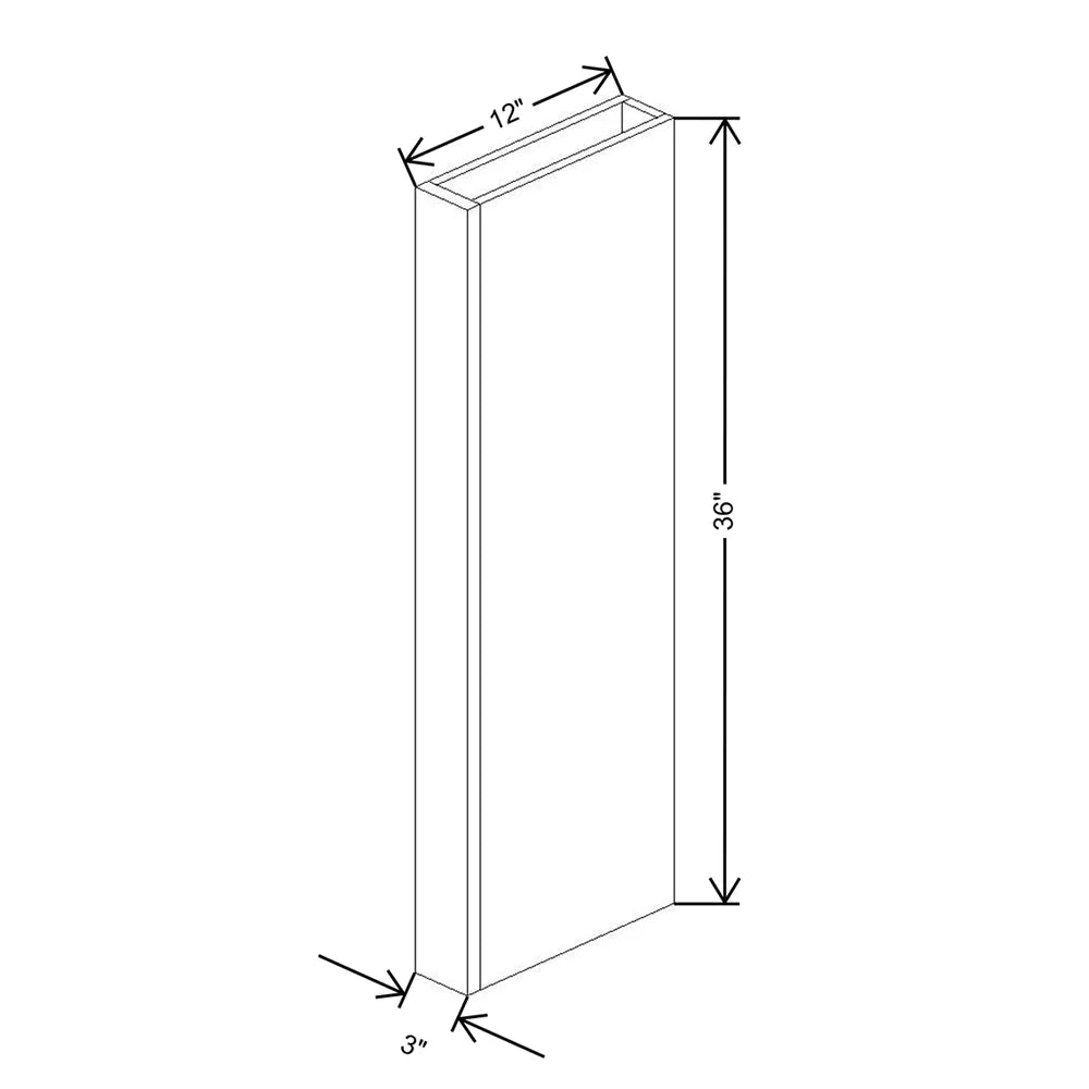 Fabuwood Allure Galaxy Dove 3" W X 36" H X 12" D Column