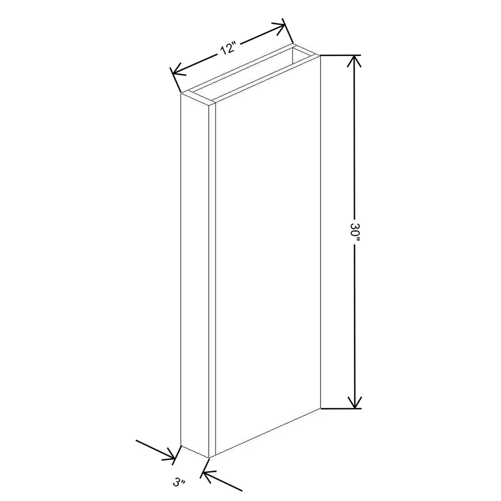 Fabuwood Allure Galaxy Dove 3" W X 30" H X 12" D Column