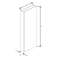 Fabuwood Allure Galaxy Dove 3" W X 30" H X 12" D Column