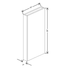 CNC Concord Elegant Stone 3" W X 30" H X 15” D Column