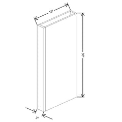 Fabuwood Allure Luna Truffle 3" W X 30" H X 12" D Wall Column