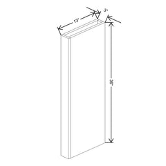 Fabuwood Ovela Catalina Carbone Matte 3" W X 36" H X 13 7/8" D Wall Column