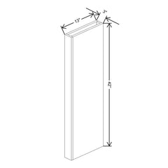 Fabuwood Ovela Catalina Carbone Matte 3" W X 42" H X 13 7/8" D Wall Column