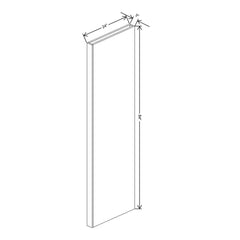 Fabuwood Ovela Catalina Grigio Gloss 3" W X 84" H X 24" D Tall Column