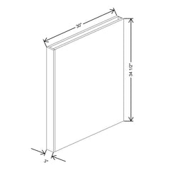 CNC Classic Broadway Silk 3" W X 34 1/2" H X 30” D Column