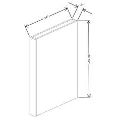 Fabuwood Allure Galaxy Nickel  3"W X 36"H X 3"D  Corner Post