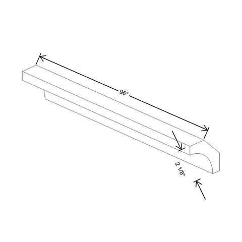 Fabuwood Allure Fusion Dove 96" W X 2 1/8" H X 2 1/8" D Small Cove Molding