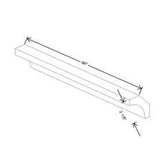 Fabuwood Allure Luxe Izel Blue 96" W X 2 1/8" H X 2 1/8" D Small Cove Molding