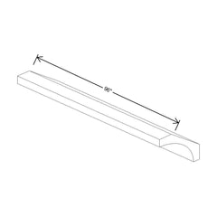 Fabuwood Allure Luna Truffle 96" W X 2 5/8" H X 2 5/8" D Large Cove Molding