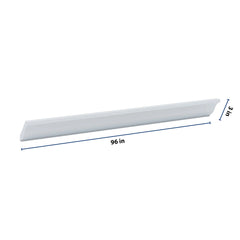 J&K White Shaker S8 96" W 10-4 1/4 Crown Molding