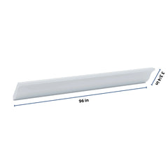 J&K White Shaker S8 96" W Large Crown Molding