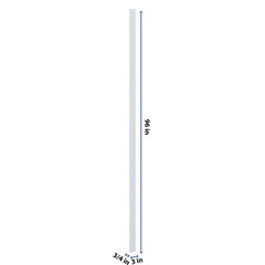 J&K White Shaker S8 Tall Filler 3" W x 120" H