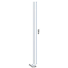 J&K White Shaker S8 Tall Filler 4" W x 120" H