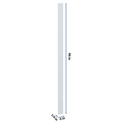 J&K White Shaker S8 Tall Filler 6" W x 120" H