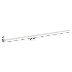 Modernform Cabinet Slim Dove White 96" W X 3/4" H X 3/4" D Bottom Cove Molding