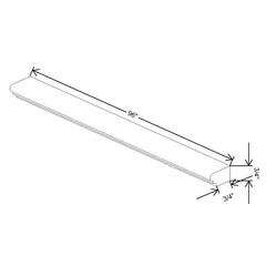 J&K Almond S2 96" W Chair Rail Molding